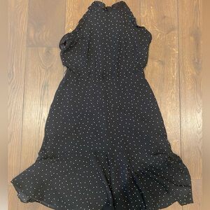 WHO WHAT WEAR halter polka dot midi dress